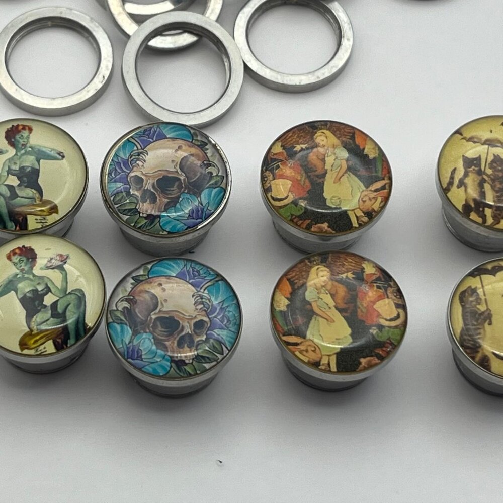 5 pairs stainless screw back 12" (1/2 inch)  plugs